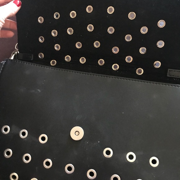 Zara studded purse. May wear as a clutch and strap - Picture 5 of 6